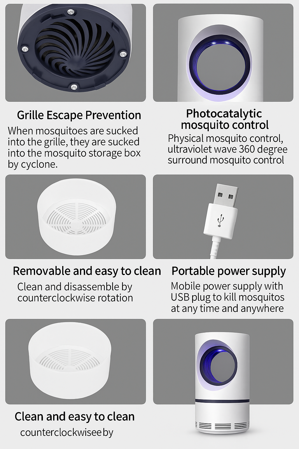 🛡 Electronic LED Mosquito Killer Machine Trap Lamp (USB Powered)